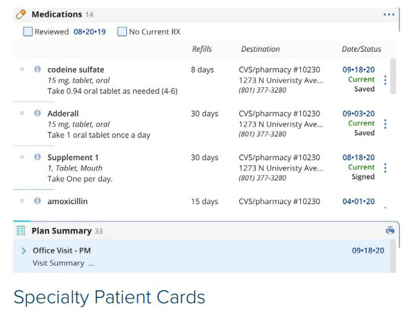 Specialty Patient Cards
