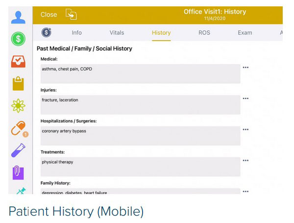 Patient History (Mobile)